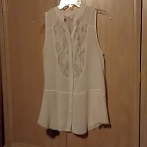 Margo & sebastian  sheer lace blouse